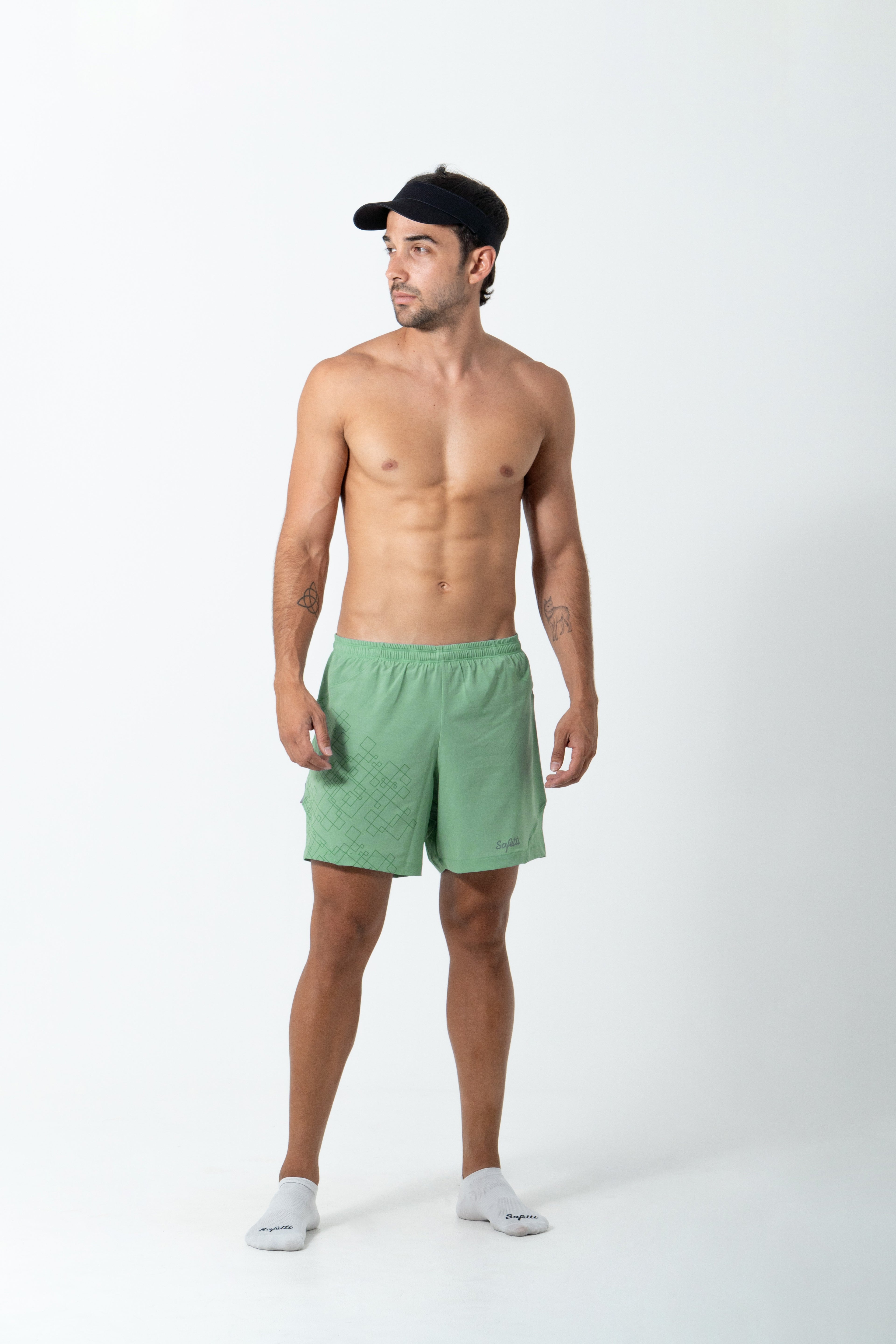 Safetti Short de Corrida Masc Venturi Light Pistachio