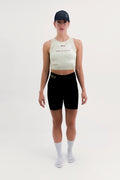 Top Corrida Fem Cropped Pocket Yellow