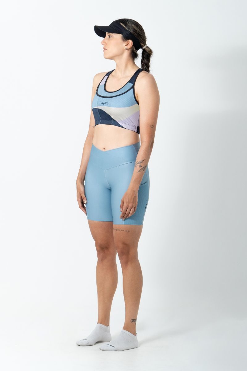 Safetti Bermuda de Corrida Fem Titán 2.0 Azul Polvo