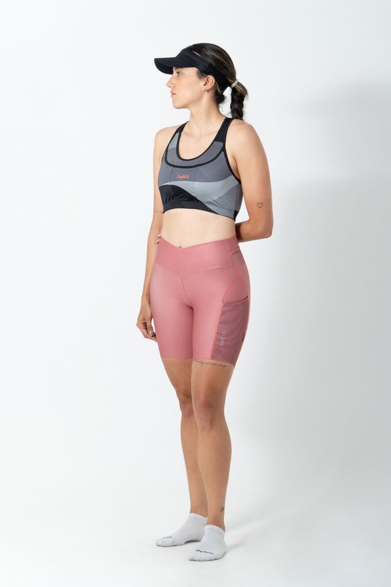 Safetti Bermuda de Corrida Fem Titán 2.0 Rosa Ponche