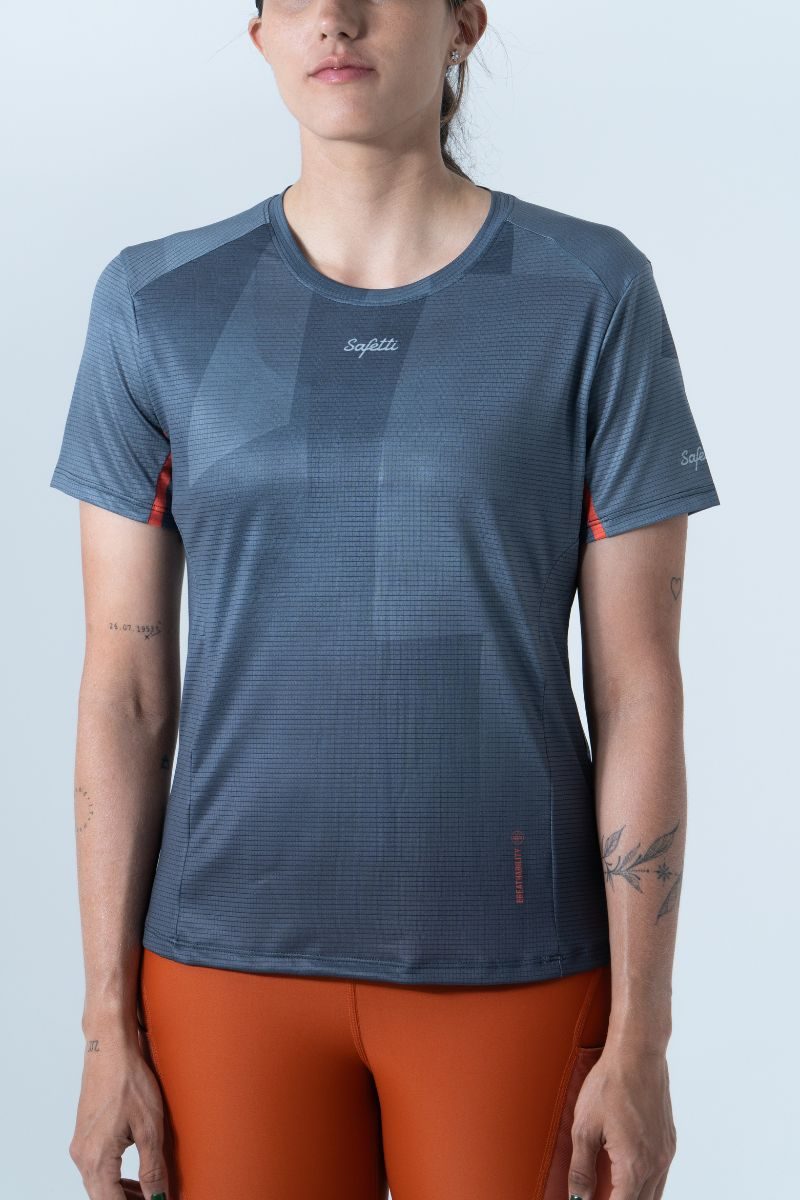 Safetti Camiseta Corrida Fem Cadence Grafito
