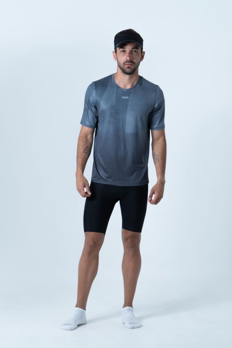 Safetti Camiseta Corrida Masc Cadence Grafito