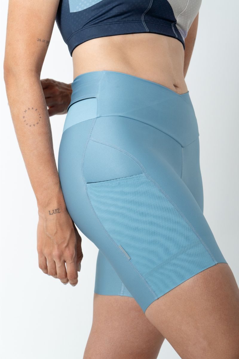 Safetti Bermuda de Corrida Fem Titán 2.0 Azul Polvo