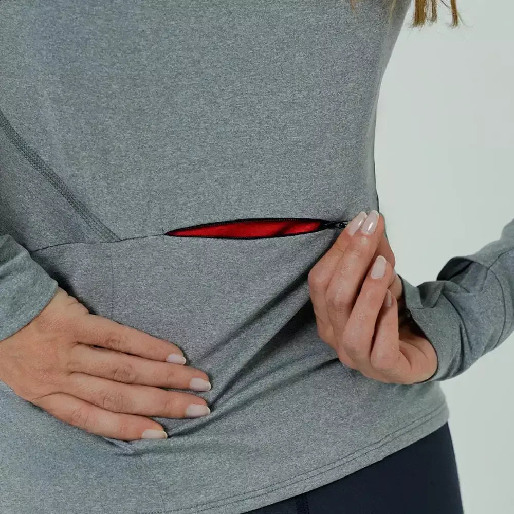 Safetti Camiseta ML Corrida Fem ACTIVE Cinza