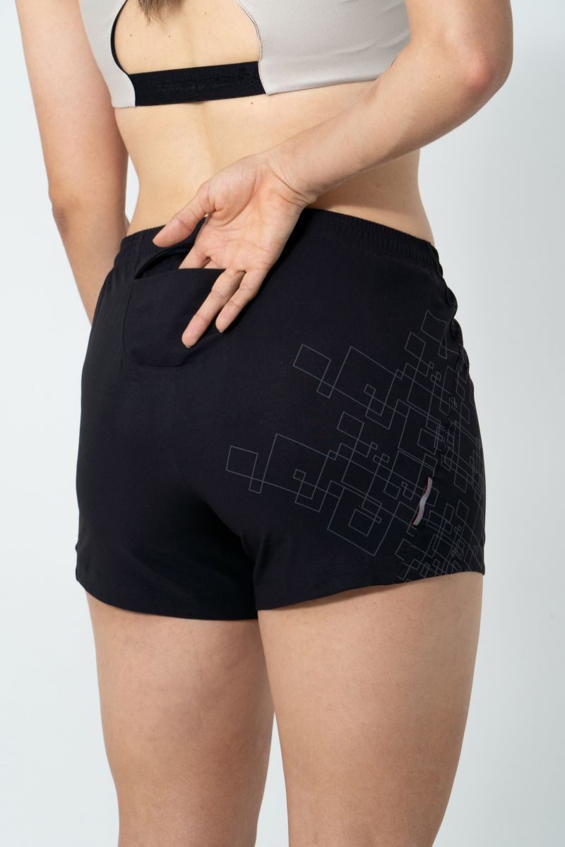 Safetti Short de Corrida Fem Venturi Light Nero