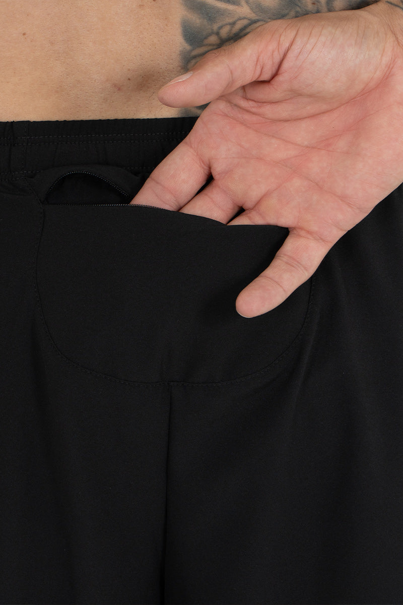Safetti Short de Corrida Masc Mezzanotte Preto