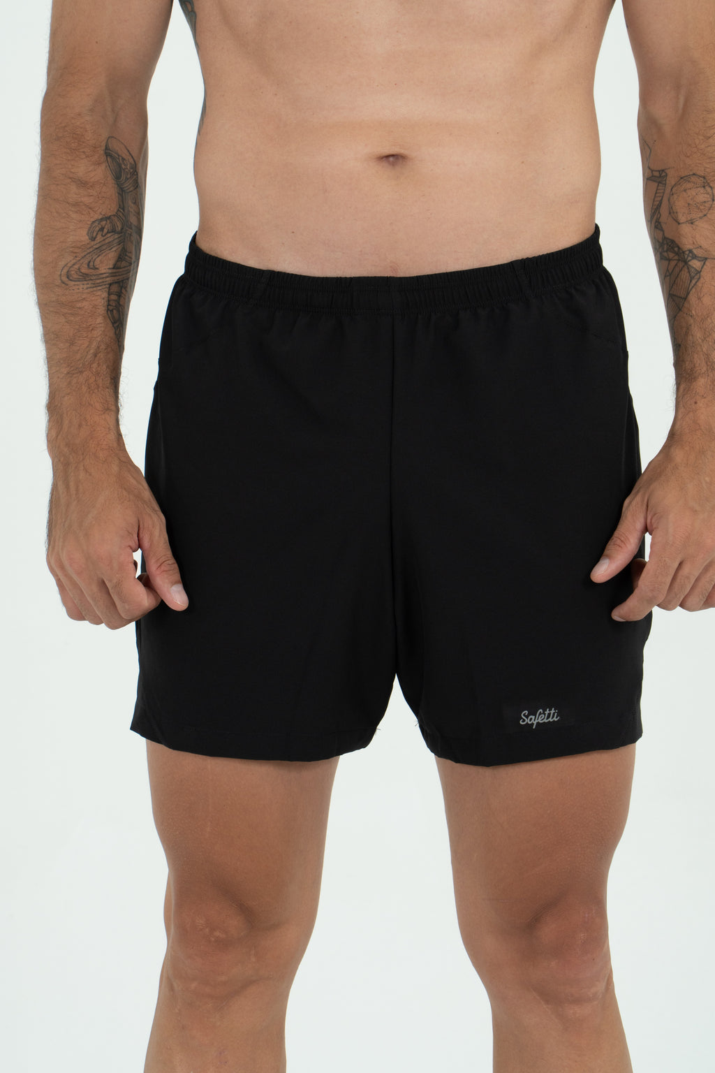 Safetti Short de Corrida Masc Mezzanotte Preto