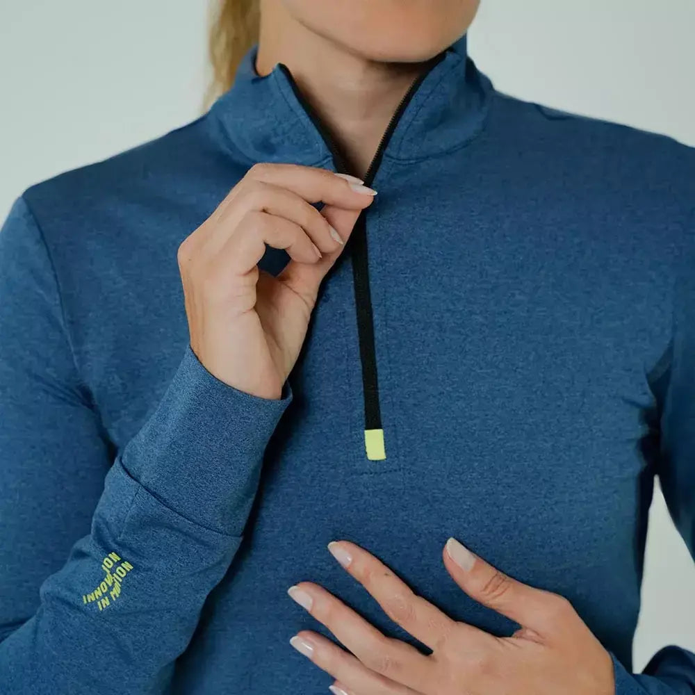Safetti Camiseta ML Corrida Fem ACTIVE Azul