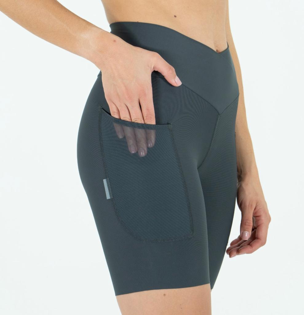 Safetti Bermuda de Corrida Fem Titán Cinza