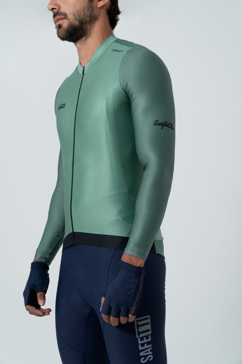 Jersey ML Masc Semplicitá Cadet Blue