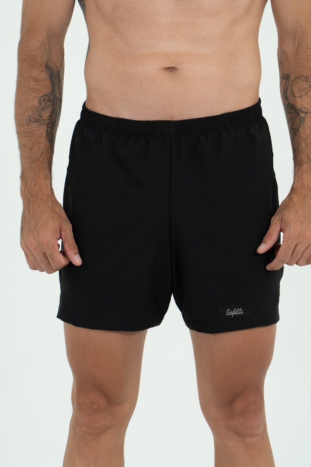 Safetti Short de Corrida Masc Mezzanotte Preto